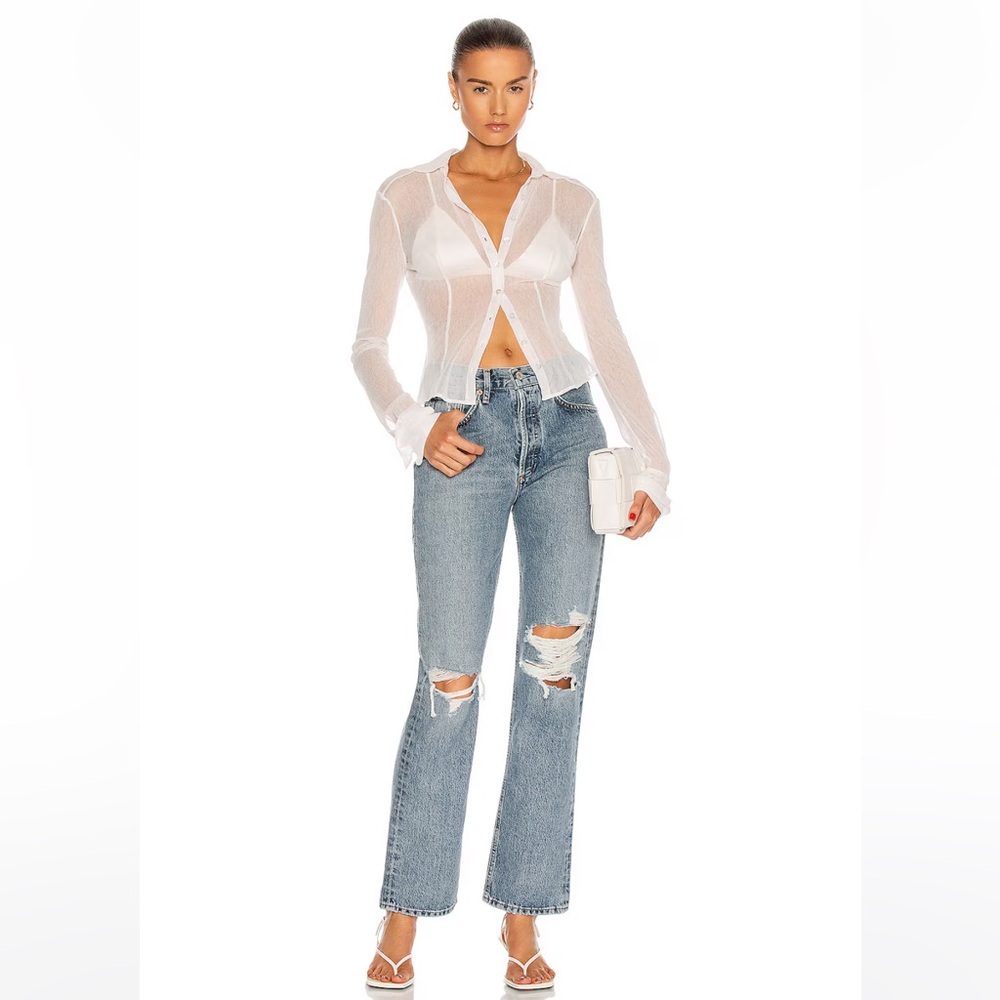 AGOLDE Lana Straight Leg Distressed‎ Jeans Backdrop A140-1206 Size 28